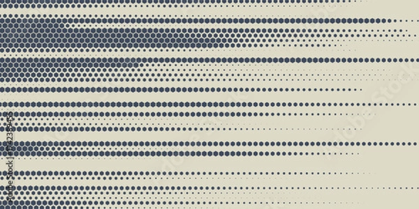 Fototapeta Abstract Technology Geometric Wave Hexagon Halftone Pattern. EPS10 Vector