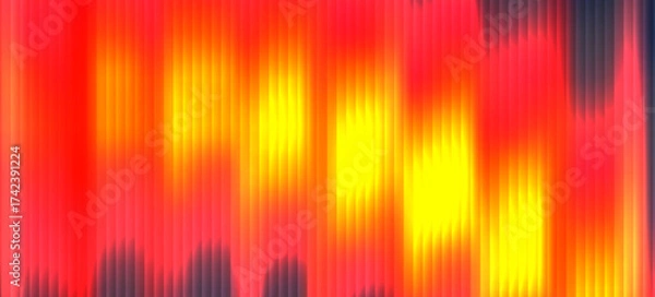 Fototapeta Ribbed futuristic fractal glass texture with bright dreamy gradient of purple pink colors. Bold dynamic design blending soft bright rich deep colors and geometry for modern visual art project. Vector