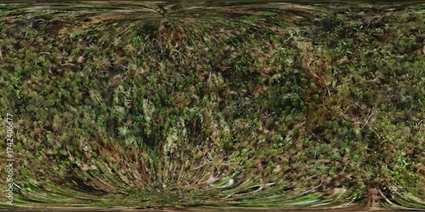 Obraz Sphere texture, HDRI, environment map , Round panorama, spherical panorama, equidistant projection, panorama 360, 3d rendering