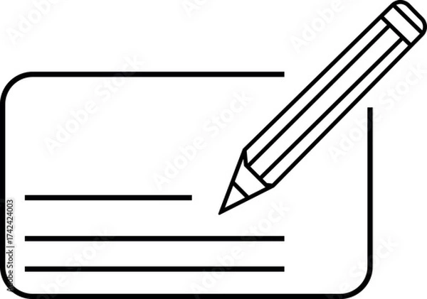 Obraz Chat bubble with pencil icon outline