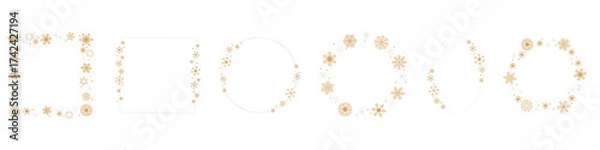 Obraz winter snowflake frame. design element for christmas