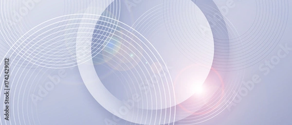 Fototapeta Abstract grey modern background with circle elements