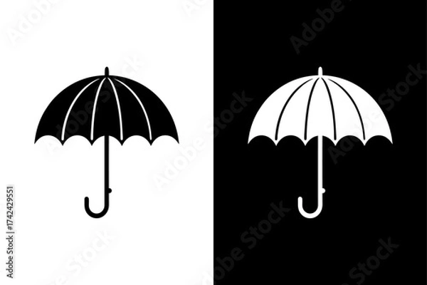Fototapeta Minimal Umbrella Symbol for Weather and Rain Design.