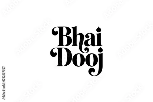 Fototapeta Bhai Dooj Typography