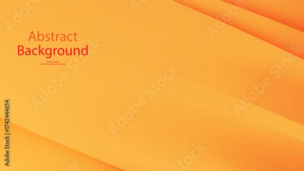 Obraz Warm and orange color background abstract art vector