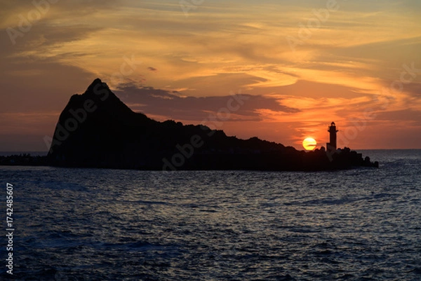 Obraz 知床の夕陽 2025年8月