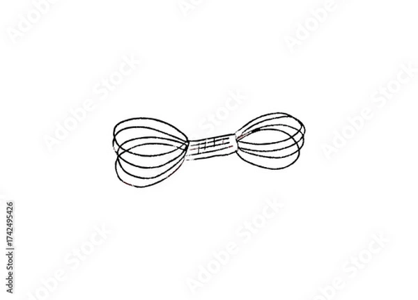 Fototapeta 手芸で使う糸巻きの手描きイラスト　線画