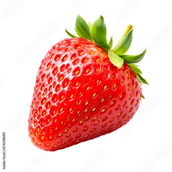 Obraz Fresh ripe strawberry isolated on transparent background