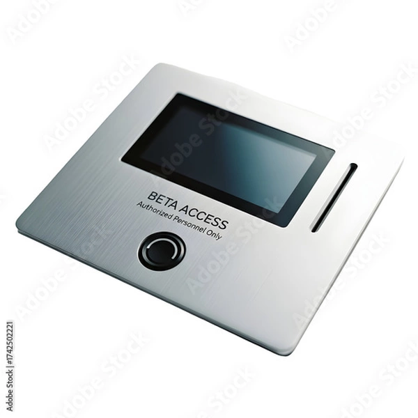 Obraz Modern access control device isolated on transparent background