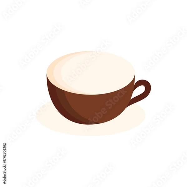 Obraz coffee cup vector flat,brown,icon