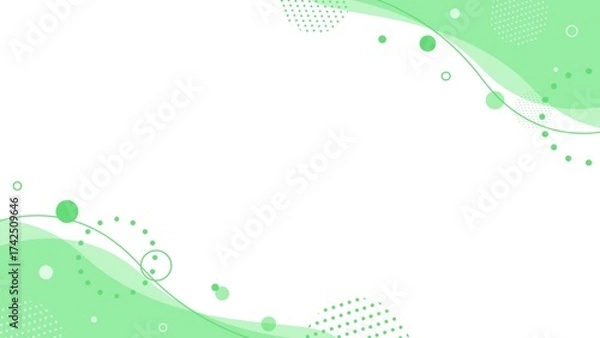 Obraz Simple wave and geometric cute frame background