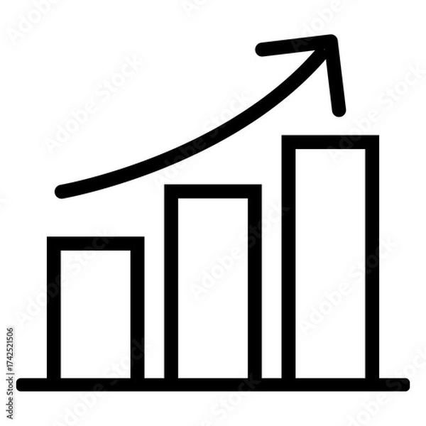 Obraz business graph with arrow