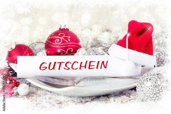 Obraz Gutschein Weihnachten