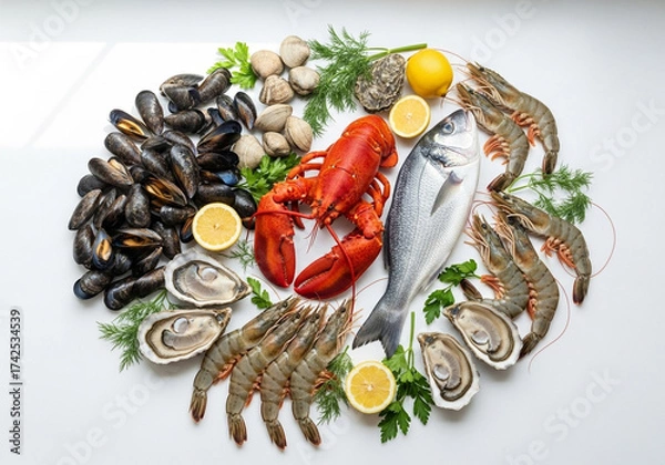 Obraz Fresh Mixed Seafood

