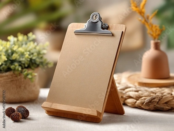 Fototapeta Elegant easel display amidst natures tranquility