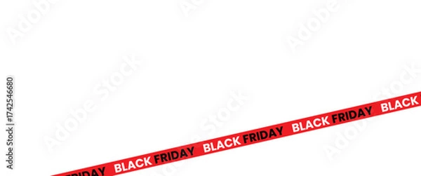 Fototapeta ribbons for black friday sale transparent png or isolated on white background, Crossed ribbons. Big sale. Graphic elements. Vector illustration
