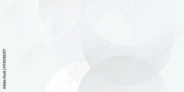 Fototapeta White geometric abstract background overlap layer on bright space with lines effect decoration. Modern graphic design vector eps10