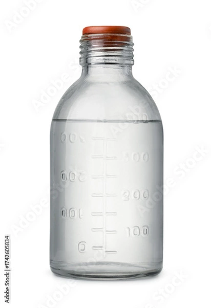 Fototapeta Vintage glass infusion drip bottle with solution