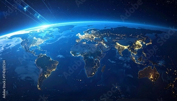 Obraz Earth from Space - A Stunning View of Our Planet.