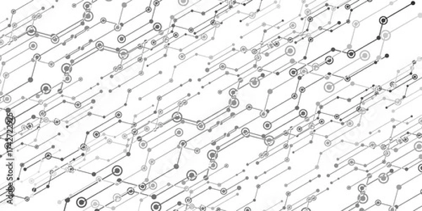 Fototapeta Grey white Abstract technology background, Hi tech digital connect, communication, high technology concept, science, technology background