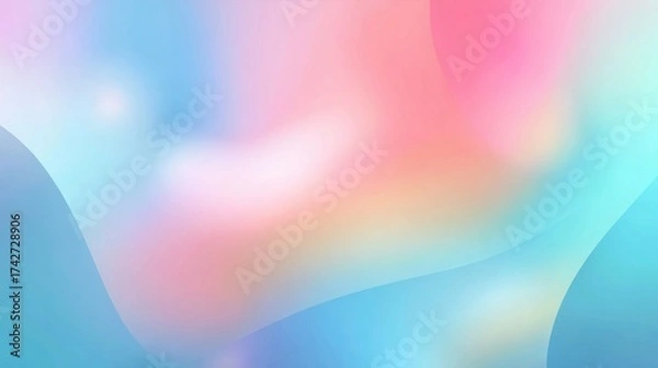 Fototapeta Soft pastel gradient background with smooth blur.