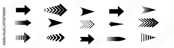 Fototapeta 
Arrow icon set. Graphic image collection.  Vector
