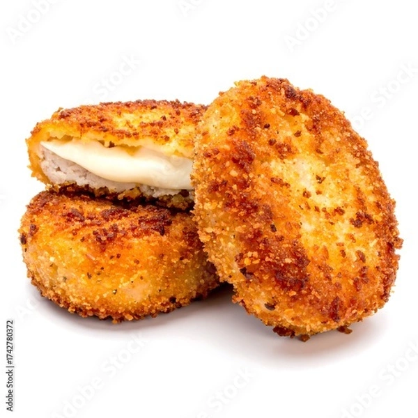 Obraz Crispy breaded chicken patties