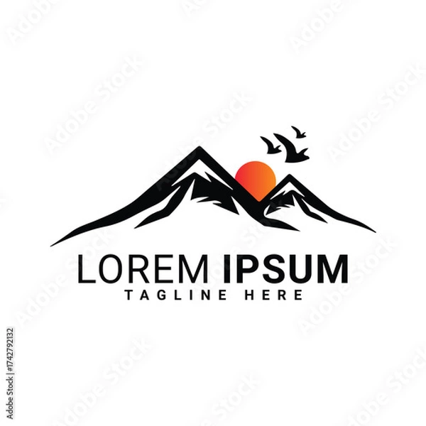Fototapeta 05.eps mountain vector logo design 

