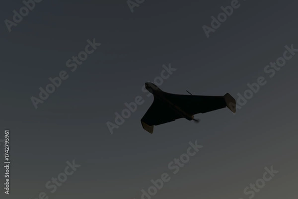 Obraz 3D drone kamikaze shahed or geranium