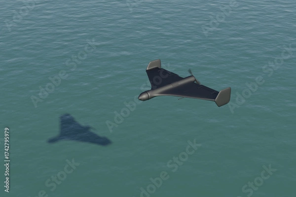 Obraz 3D drone kamikaze shahed or geranium