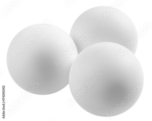 Fototapeta Ping Pong Ball isolated on white background, full depth of field