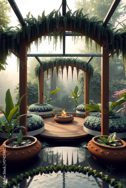 Fototapeta Peaceful VR Escape to a Floating Zen Garden