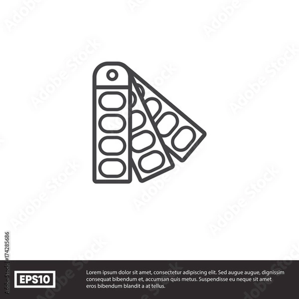Fototapeta Color palette vector icon
