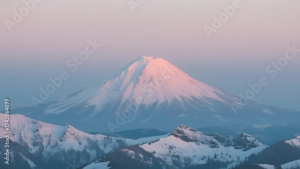 Fototapeta Mountain at sunrise
