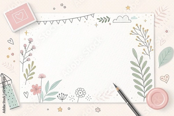 Obraz vintage floral background