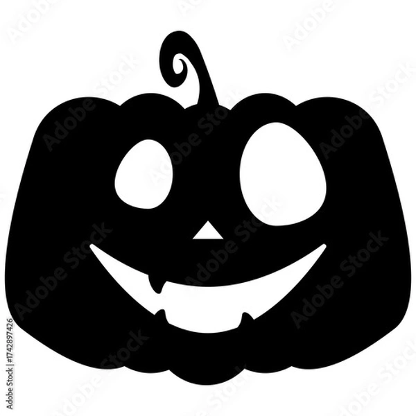 Obraz halloween ornaments pumpkin scary face illustration vector 