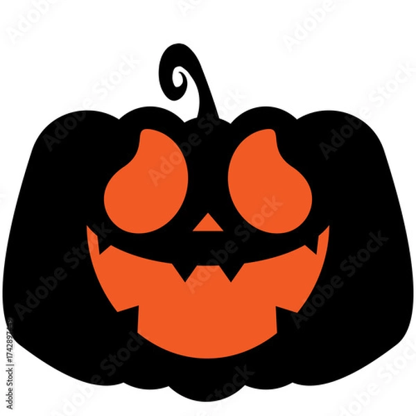 Obraz halloween ornaments pumpkin scary face illustration vector 
