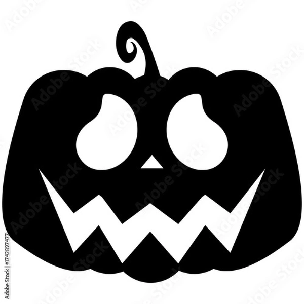Obraz halloween ornaments pumpkin scary face illustration vector 