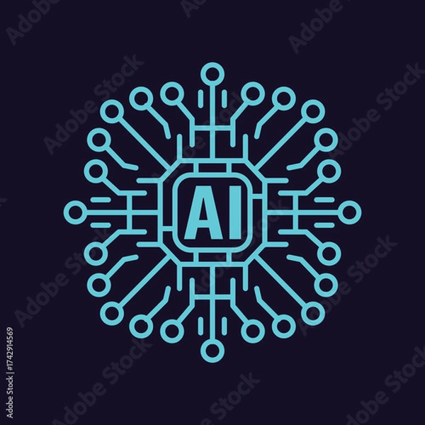 Obraz AI Artificial Intelligence Technology 12.eps