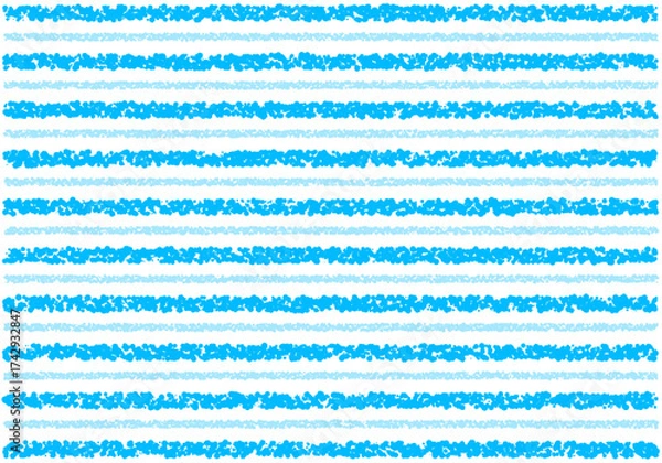 Obraz 手描きのクレヨン素材　背景　横ボーダー