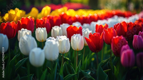 Obraz colorful tullips