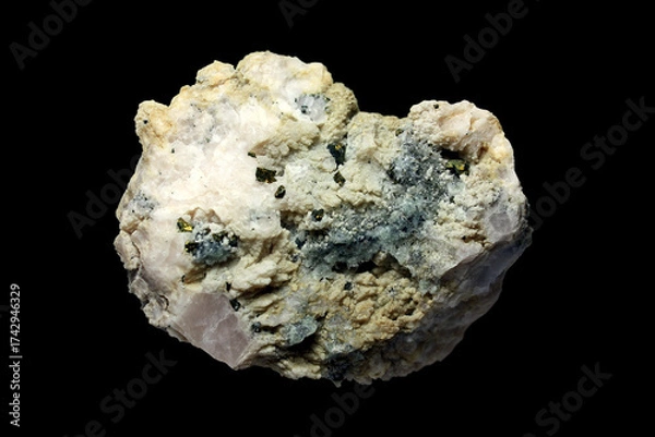 Fototapeta Calcite with Needle Quartz from the Rhodope Mountains, Bulgaria
