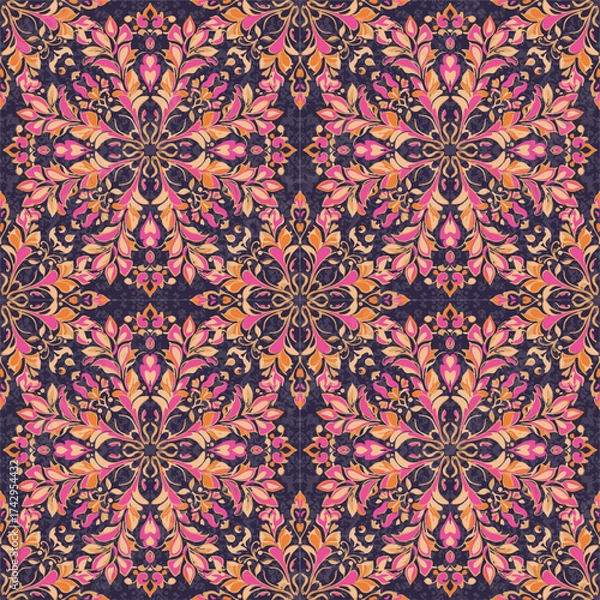 Fototapeta seamless damask pattern