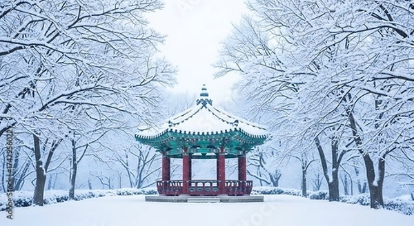 Obraz Pavilion in Winter Landscape