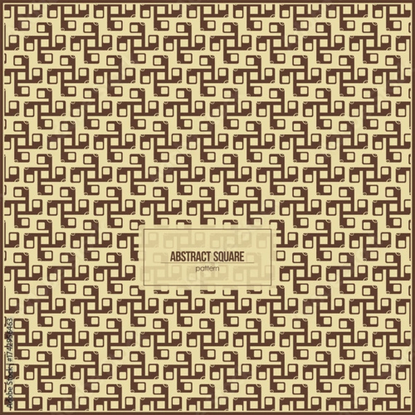 Obraz abstract square pattern with monochrome brown style
