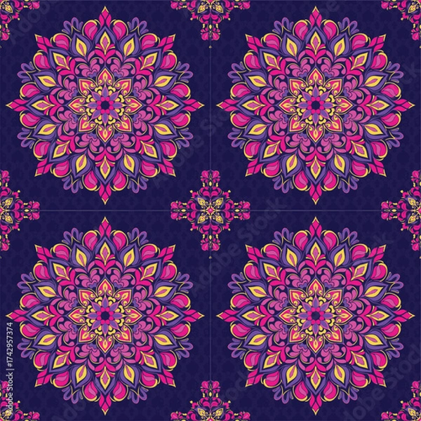 Fototapeta seamless pattern with flowers