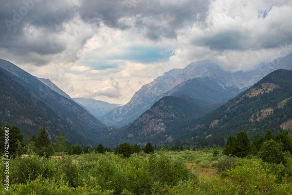 Obraz mountain landscape with clouds