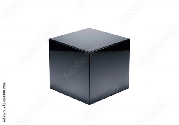 Fototapeta Shiny dark geometric shape isolated on a transparent background