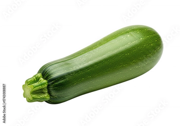 Obraz Green zucchini vegetable isolated on a transparent background