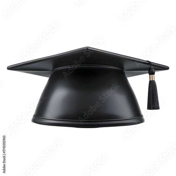 Fototapeta Graduation cap isolated on transparent background educational concept